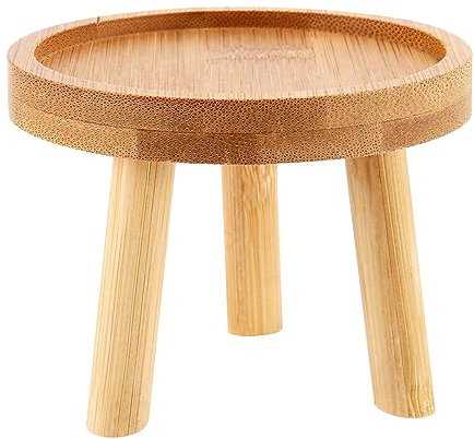 Ksrnsne Soporte para Plantas de Madera, Soporte para Macetas, Taburete Alto, Taburete Alto, BalcóN, Suculento, Estante Redondo para Flores para Interiores y Exteriores
