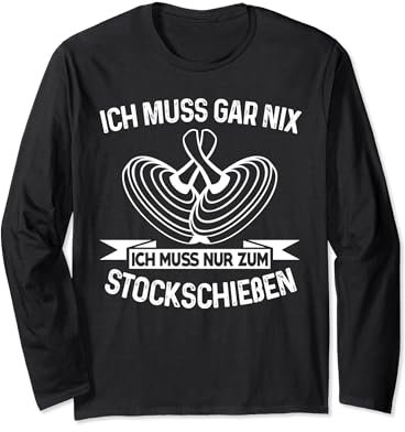Stockschießen Stockschütze Eisstockschießen Geschenk Langarmshirt