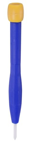 sourcing map Plastic Screwdriver PH0 Phillips Head Screwdriver Ceramic Bit Repair Hand Tool with Rotatable Cover for High Frequency Maintenance Circuit Adjustment
