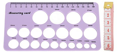 Mothers Nipple Measurement Ruler Flexible Silicone Breast Flange Measuring Tool with 1.5m Soft Tape (Purple)