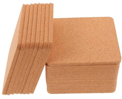 Cabilock 20 Posavasos De Madera Diseño Cuadrado Antideslizantes Aislantes y Económicos