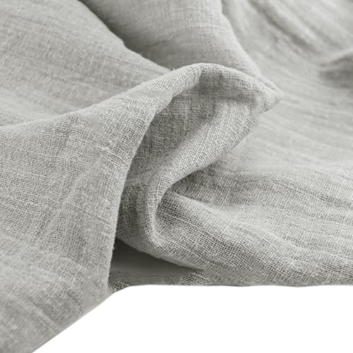 130 cm x 2 m bomullsblandning, metervara, naturligt linnetyg, lätt sömnadsmaterial, naturligt linne, sömnadsmaterial, gardintyg, dekorativt material, för sömnad och dekoration för kostym, grå