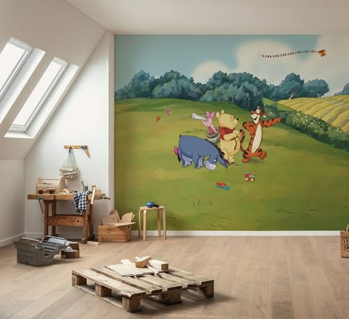 Komar Vlies Fototapete - Disney Winnie the Pooh Adventure - Größe 300 x 250 cm - Tapete, Kinderzimmer, Kindertapete