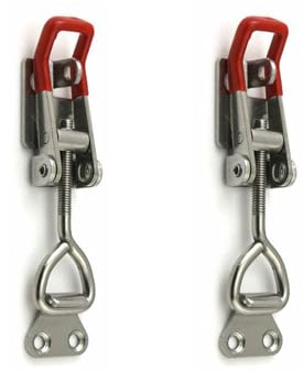 122mm Adjustable Toggle Clamp, 2Pcs Stainless Steel Toggle Clamp, Quick Release Latch Clamps with Lock Ring for Cabinet Box Drawer