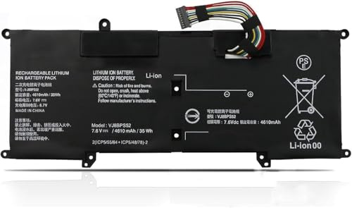 VJ8BPS52 V-J8BPS52 Laptop Battery Compatible for Sony VAIO S11 S13 S14 SX12 SX14 VJPG11C11N VJS132C11W VJS132C11L VJS132C11N VJS132C11T VJS141C11L VJS112C VJS131C VJS141C VJS132C Series(7.6V 35Wh)
