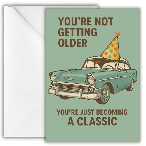 Bro Prints®: Funny Birthday Card for Older Adults – Hilarious Happy Birthday Card for Him or Her – For Senior, Parent, Friend, Coworker – Aging Humor, Gag Gift Idea for Men or Women