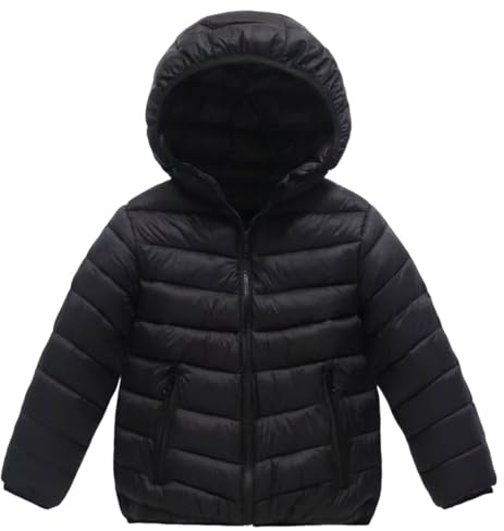 duxyoz Boys Puffer Winter Coat Kids Lightweight Hooded Padded Winter Coats Color Block Thick Warm Snow Outwear Windproof Outdoor Softshell Down Jacket With Pockets 8-17 Years