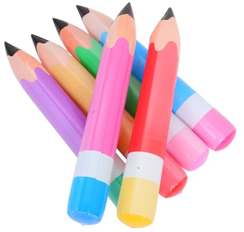 LIFKOME 6 Piezas inflable tipo lápiz decoraciones de lápiz de fiesta escolar decoración del aula con crayones lapiz inflable de polivinilo