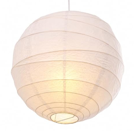White Irregular Faux Bamboo Paper Lanterns (White, 16inch/40cm)