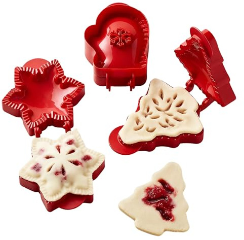 Hand Pie Molds, 3 Piece Non Stick Reusable Baking Supplies, Small Dough Presser Pie Molds for Easy Homemade Pies, Convenient Easy to Clean, Kitchen Accessory for Christmas, Holiday, and Home Kitchen