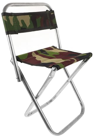 BESPORTBLE Sgabello Pieghevole Pesca e Campeggio Grande Dimensione Sedile Portatile Leggero e per Esterni Sedia da Giardino e Balcone Mimetica Colore Casuale Colore Casuale
