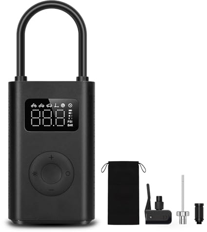 XIAOMI Gonfleur Pneus Voiture 2, Compresseur à Air Portatif à 6 Modes, 150 PSI, Batterie 2000 mAh, Ecran LED, USB-C, Adapté aux Voitures, Vélos, Motos, Scooters et Ballons