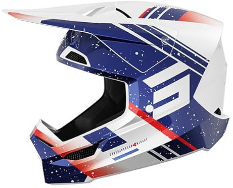 SHOT RACE GEAR Casque Motocross Furious Mirage Blue Pink Pearly – Casque Moto Tout-Terrain Homologué ECE 22.06 – Ultra Léger 1300 g – Ventilation Optimisée – Intériérieur Lavable – Fermeture Double D