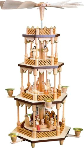 Richard Glässer 01373 Pyramide, Holz, Natur, 34 x 34 x 54 cm