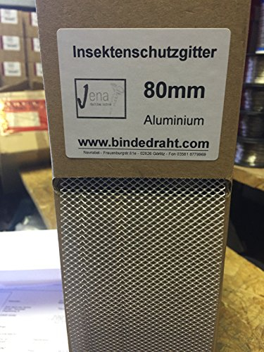 ALU Insektenschutzgitter Vogelschutzgitter 80mm x 10m