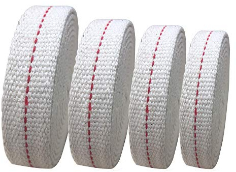 6.5 Feet Cotton Wick 1/2 Inch 3/4 Inch 5/8 Inch 7/8 Inch Oil Lamp Wick Replacement for Candle Burner Lantern Stove Supplies 4 Rolls