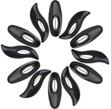 WANDIC Sicherheitsnadeln, 50 Stück, Schwarze Kunststoff-Abdecknadeln, Sicherheitsnadeln für Schals, Hijab, Sari, Brosche, Sicherheitsverschluss, für Erwachsene (Stil 1)