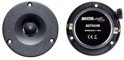 2 HOCHTÖNER Master Audio BST03/4B schwarz 175 watt rms 350 watt max 9,7 cm Durchmesser und 105 db 4 ohm autotürtüren mit 3,8 cm Tiefe, pro Paar
