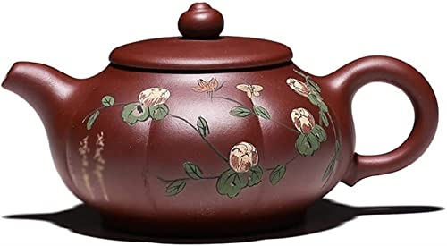 NIUBB Téage à la Main d'origine à la Main Fuyun Long Peint Flower The Set Environ 280 ML Purre en Argile Pot (Color : Onecolor)