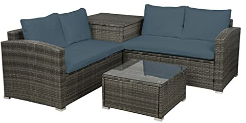 SilteD Rundes Bett für den Außenbereich, Rattan-Sofa, Liegestuhl für den Außenbereich, Strandkorb, Balkon, Schwimmbad, faules Liegebett-Sofa