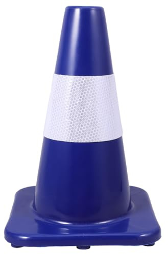 JECOMPRIS Reflective Cone Traffic Cone Holder Sport Cones Orange Cones Cars Cones Safety Cone Bar Construction Safety Cones Small Traffic Cones Parking Barrier Driving Cones Blue Pvc