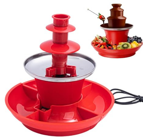 Chokladfondue, chokladfontän, 3 nivåer fonduemaskin, automatisk ostfontän för varm choklad, elektrisk fonduefontän för fester