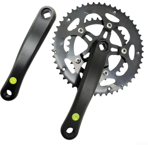 PETSTIBLE Bielas de bicicleta, 50/34T Bicicleta de Carretera 8-10speed Disco de Engranaje Variable 170Mm Agujero Cuadrado Manivela
