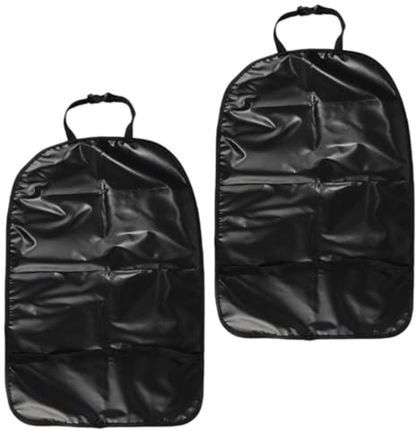 YARNOW Protezione per Schienale Auto Oxford Nero 2 Pezzi Facile da Installare per Sedile Posteriore Veicolo