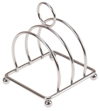 Pitycbo Rejilla Compacta para Tostar 3 Rebanadas de Pan, Ideal para La Mesa del Comedor, Restaurante O Cocina, Plata, Individual