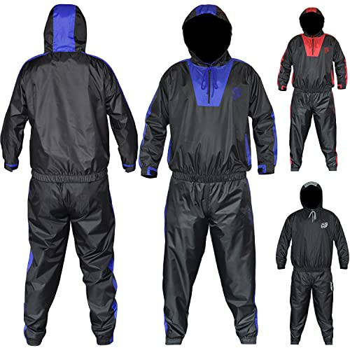 AQF Chándal Sauna, Traje Sauna Hombre, Sauna Suit Mujer, Traje De Sudoracion, chandal sudoracion Para Gimnasio Trotando Running Fajas (Chandal Sauna Completo)