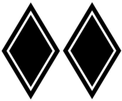 K080 Rauten Set Aufkleber LKW Sticker Folie - Finest Folia (Schwarz Glanz)