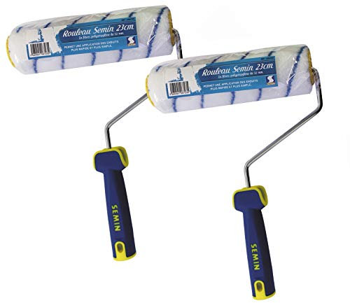 Semin A06723 Rouleau pour Application d'Enduit ou de Peinture, 23 cm (Lot de 2)