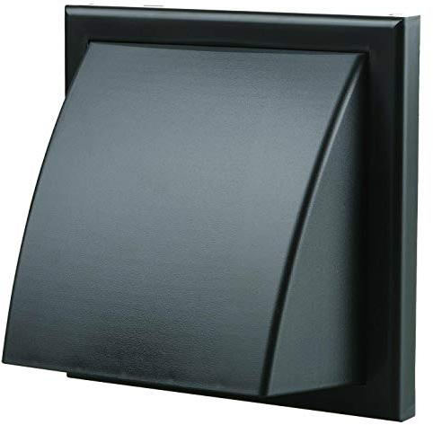 125 mm Diameter Easy to Fit Hooded Cowled External Wall Grille Removable Hood with Round Spigot and Wind Baffle Backdraught Shutter Wind Stopper for Cooker Hoods Bathroom Kitchen Extraction