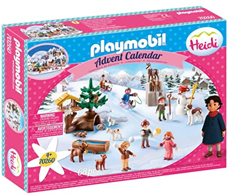 PLAYMOBIL Adventskalender 70260 Heidis Winterwelt, Für Kinder ab 4 Jahren