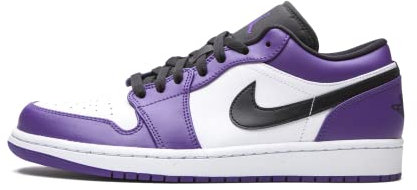 Air Jordan 1 sneaker basse, Court Purple Black White, 44 EU