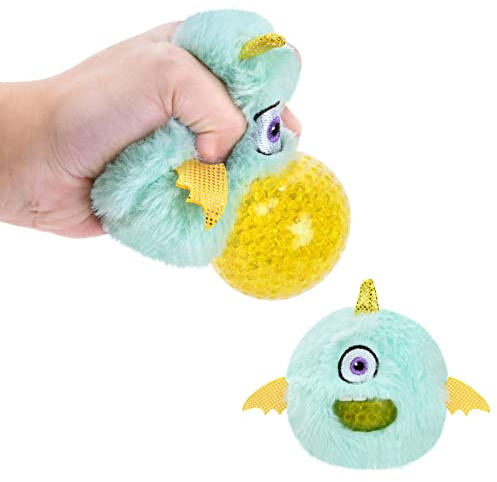 Vicloon Stressball Plüsch-Stil, Bunte Quetschball für Kinder und Erwachsene,Sensory Fidget Toy, Geschenke ADHD Autismus-Blau