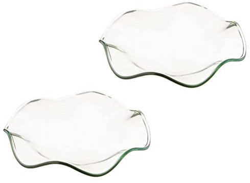 DOITOOL 2pcs Glass Essential Oil Dishes for Aromatherapy and Spa Use, Classic Fine Workmanship, Design for Storing Aromatherapy and Table Decor in Sauna or Beauty Salon
