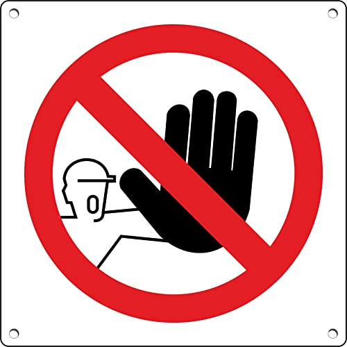Señal de Prohibido el ingreso del personal Solo en aluminio compuesto de metal de 3 mm de espesor (No Entry)