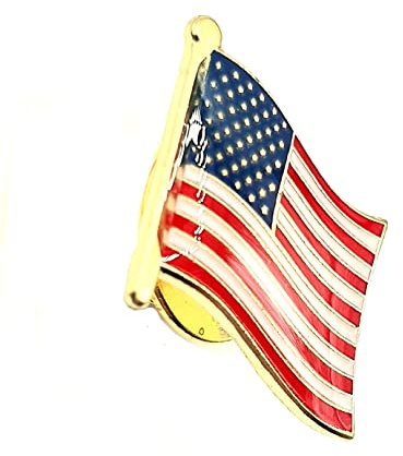 USA United States of America Amerikansk flaggnål i metall, emblem, landsflagga, Metall