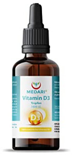 Vitamin D3 – (50ml) – 1000 I.E. – 2100 Tropfen Das Immunbooster-Vitamin in Premium-Qualität In hochwertigem MTC-Öl gelös- Trägt zum Erhalt normaler Knochen und Muskelfunktion