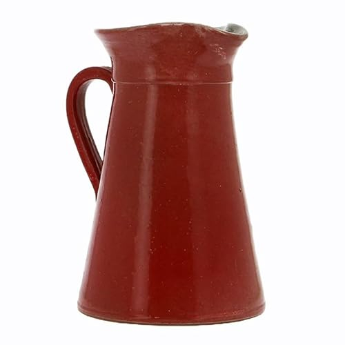 Red Stoneware Handle Jug 1L - Turgis Pottery - Made in Calvados