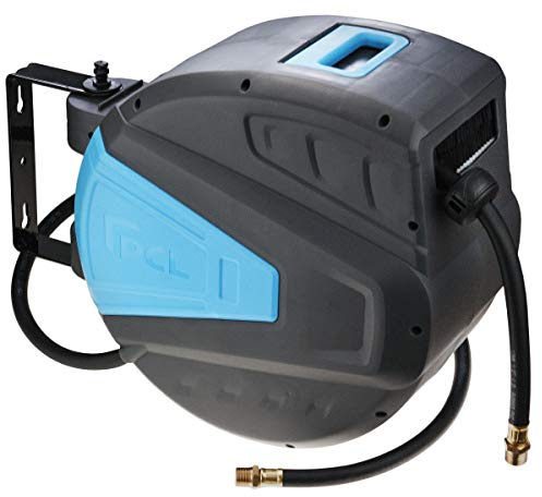 PCL HRA3M02 Compressed Air Hose Reel 18 m Drum Reel 1/2 Inch Wall Holder