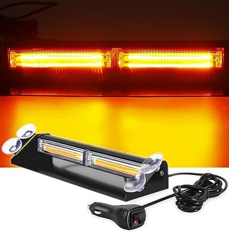 12/24V Feu Lampe Stroboscopique d'Avertissement d'Urgence 36W LED Orange/Ambre Pour Pare-Brise De Voiture Feu Flash