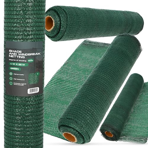 Instalguru Brise Vue Occultant 1m x 25m Filet d'Ombrage Jardin Balcon Rambardes Terrasse Paravent Clôture Rouleau Tissu Protection Rayons UV 90% Résistant Déchirures Vent Renforcé