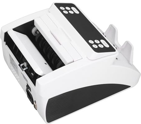 Geldzählmaschine 80 W MG UG IR Falschgelderkennung Tragbarer Banknotenzähler für Supermärkte Geschäfte Einkaufszentren Geldzählmaschine 110-240 V (EU-Stecker)