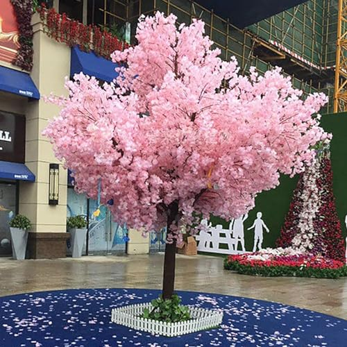 DDZJTPP Knstliche Kirschbltenbume,Groer Simulations-Sakura-Baum,Knstliche Pflanzen,Seiden-Sakura-Blumen,fr Zuhause,Hochzeit,Hotel,Einkaufszentrum Dekor,Round-1.8x1m/5.9x3.2ft