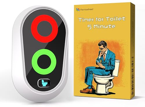 5 Minutos Temporizador para Inodoro, Regalo Divertido para mamá y papá, para el día del Padre, cumpleaños, Navidad, Acción de Gracias, Elefante Blanco, Temporizador Impermeable