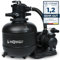 Miganeo Filtro a Sabbia Dynamic 10000 Pro - Nero | 10000 l/h | Sistema di filtraggio per piscine | Serbatoio 370 mm | autosucchiante