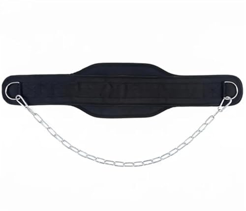 QAUUCP Gewichtheben-Dip-Gürtel, Neopren-Gymnastikgürtel for den Rücken mit Kette for Fitness, Bodybuilding, Klimmzüge, Krafttraining, Last-Hüftgurt GewichthebergüRtel