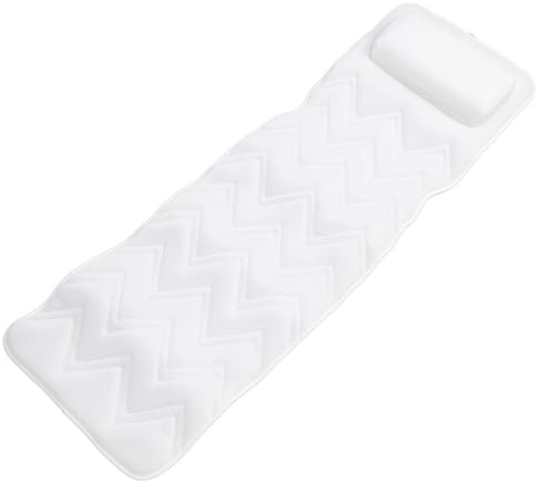 Ausla Full Body Bath Pillow, Bath Mattress Cushion Pillow Head Support Bath Cushion 5D Breathable Mesh with Non Slip Suction Cups for Bathtub